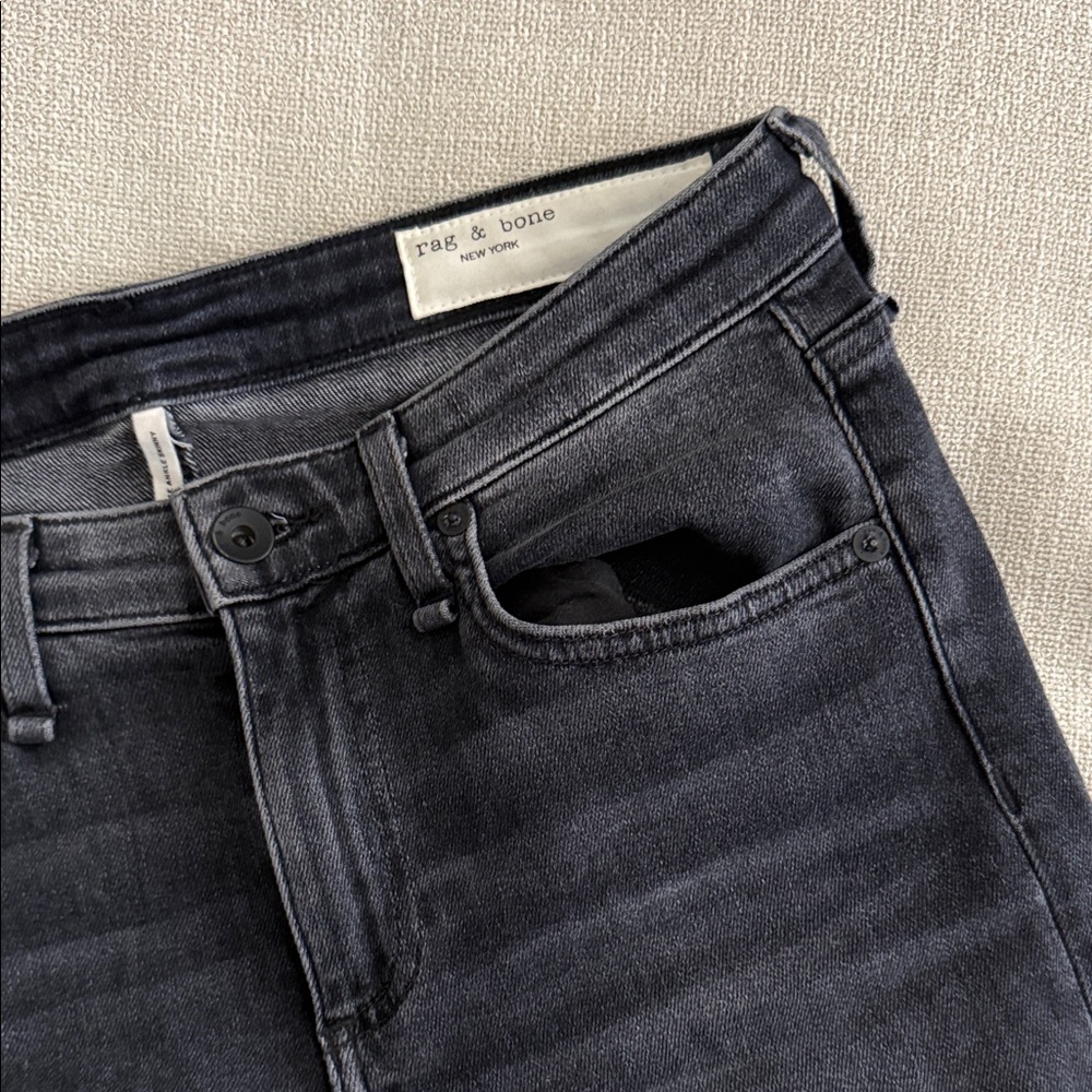 Rag & Bone Charcoal Denim Pants Skinny